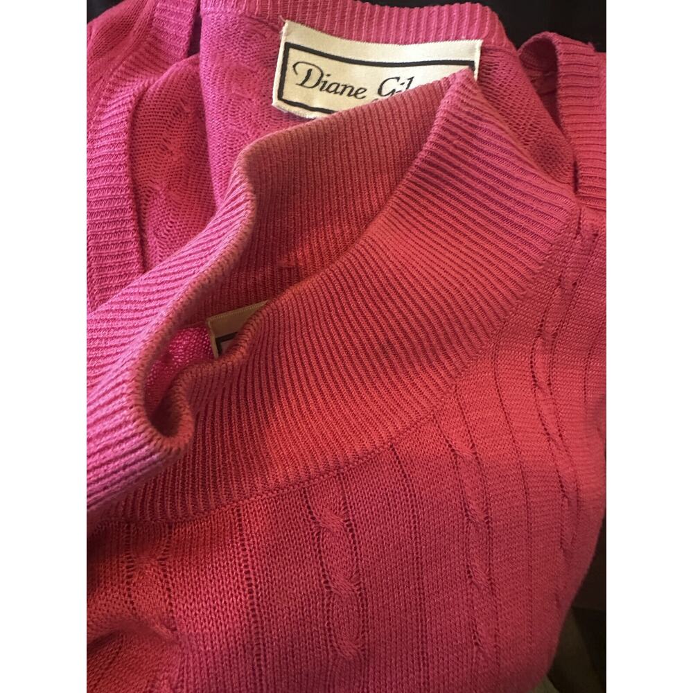 Diane Gilman Silk Cable Knit Sleeveless Top & Button Cardigan Set Plus Size 2X - Picture 11 of 16